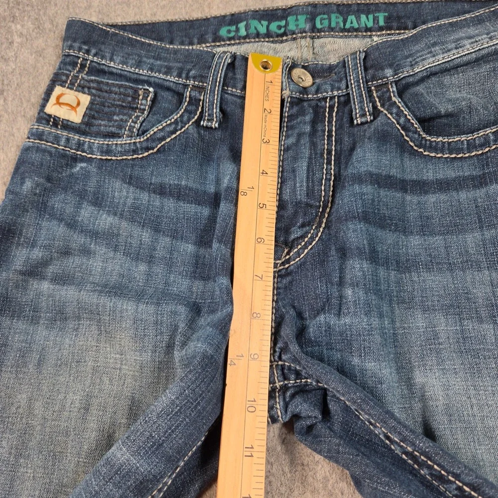 Cinch Grant Mens Relaxed Bootcut Jeans Dark Wash Stretch 30x32 MB61237001